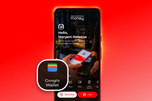 Add card through the Merchantrade Money app